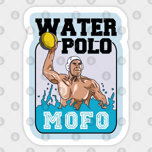 Water Polo Player Mofo Swimming Water Polo Sticker by atomguy